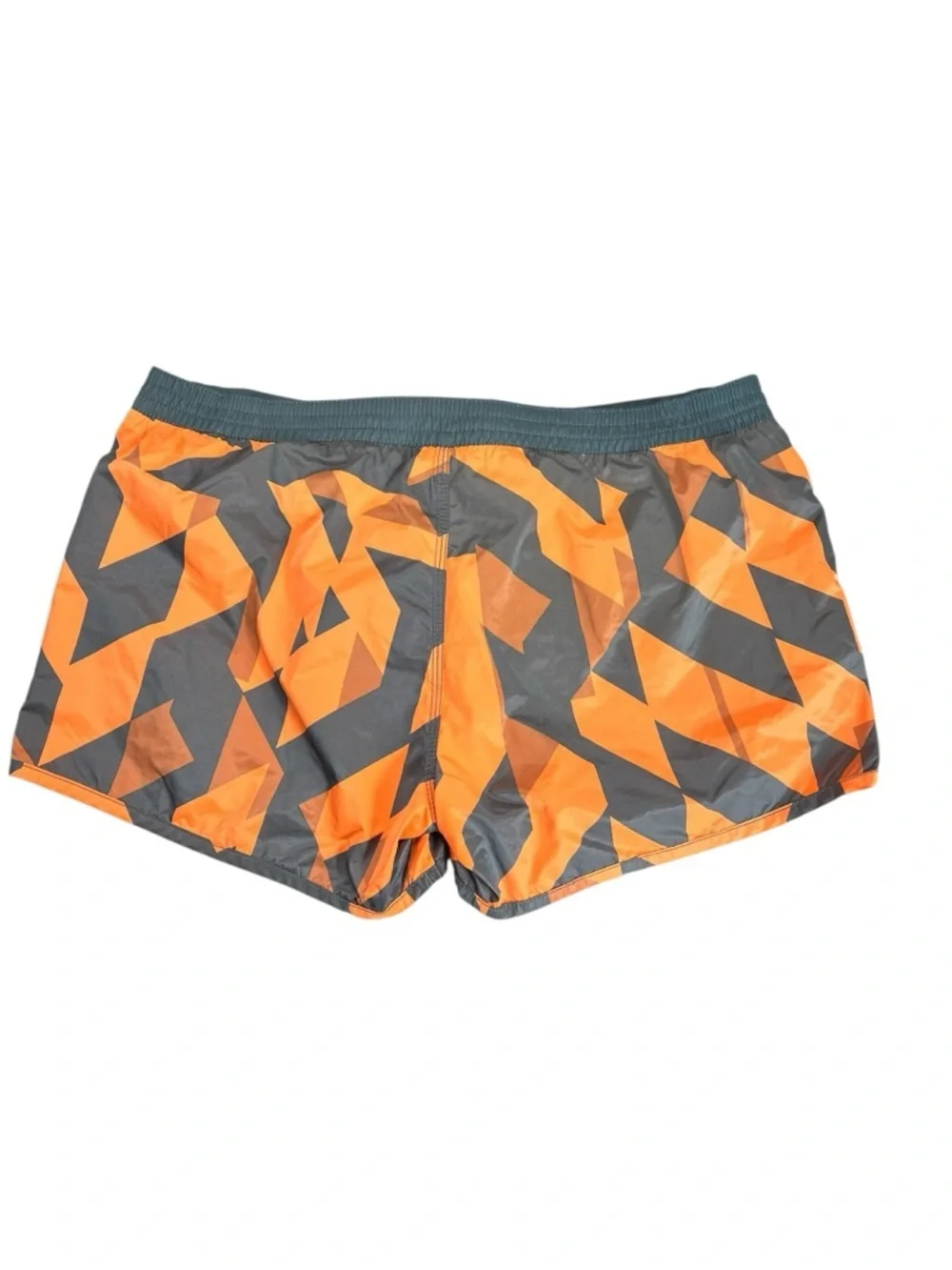 Diesel Beachwear Orange Gray Abstract Swim Trunks Shorts Mesh Lined Size Medium - Picture 2 of 9